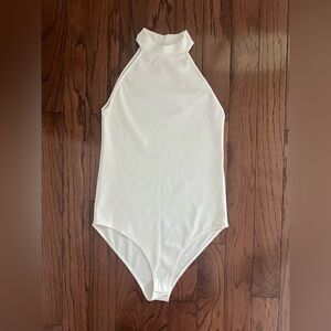 Zara White Bodysuit One Piece Halter